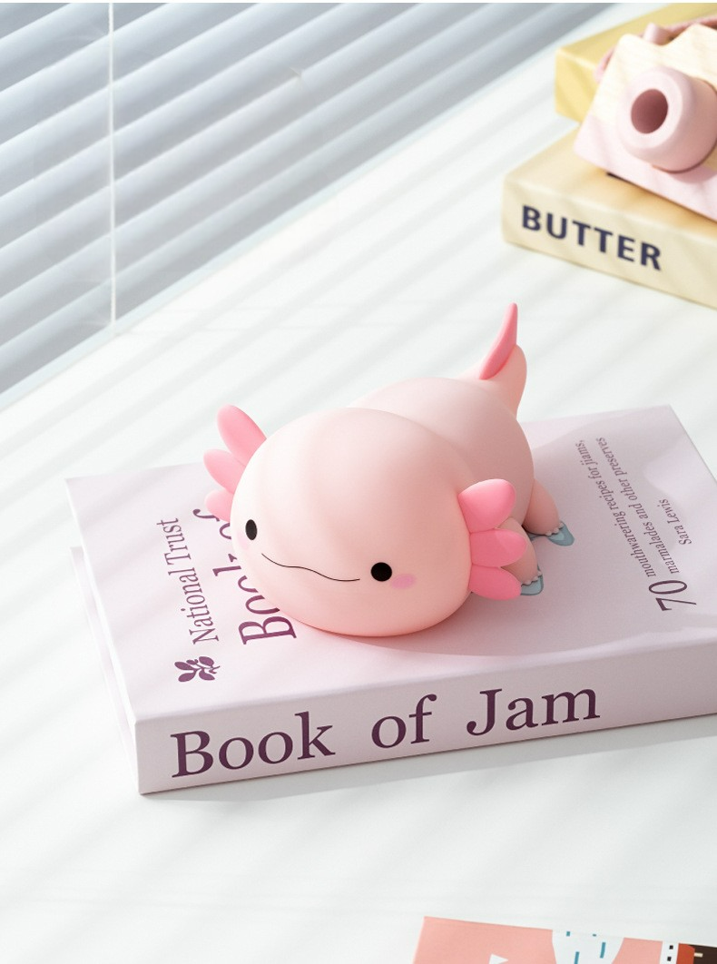 Lâmpada de Luz Noturna em Silicone - Axolotl